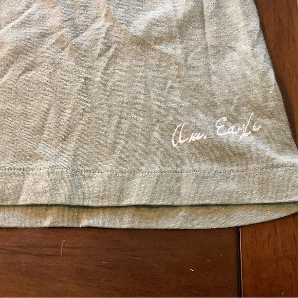 Olive Long Sleeve Tee with Inspirational Text - Picture 5 of 6